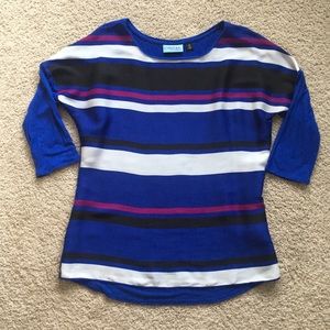 Hi low stripe blouse